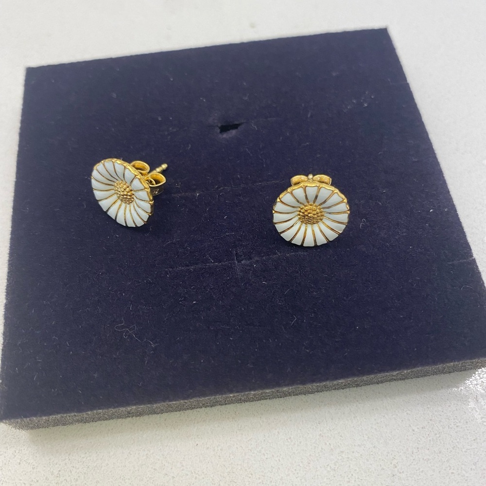 Georg Jensen DAISY earrings, 18 kt gold